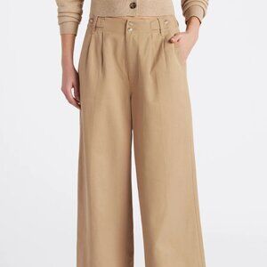 Madewell Harlow Wide Leg Pant in Beige